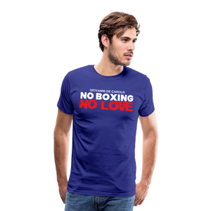 Maglietta No Boxing No love - royal blue