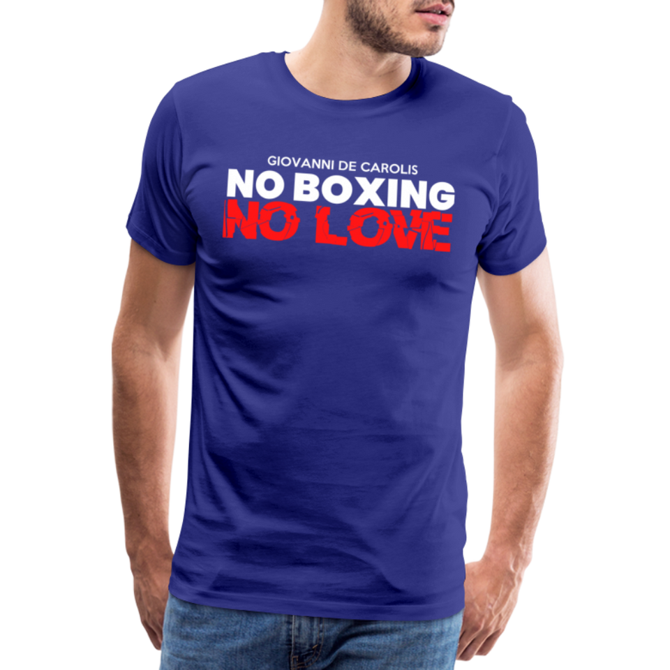 Maglietta No Boxing No love - royal blue