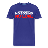 Maglietta No Boxing No love - royal blue