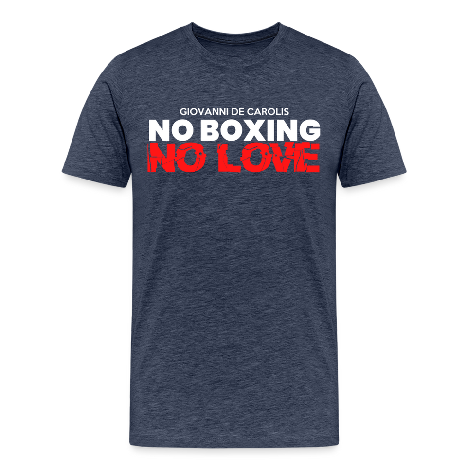 Maglietta No Boxing No love - heather blue