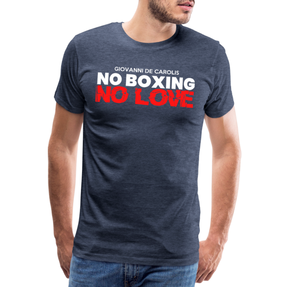 Maglietta No Boxing No love - heather blue