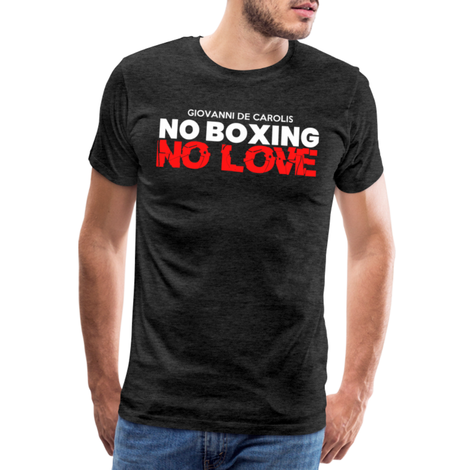 Maglietta No Boxing No love - charcoal grey