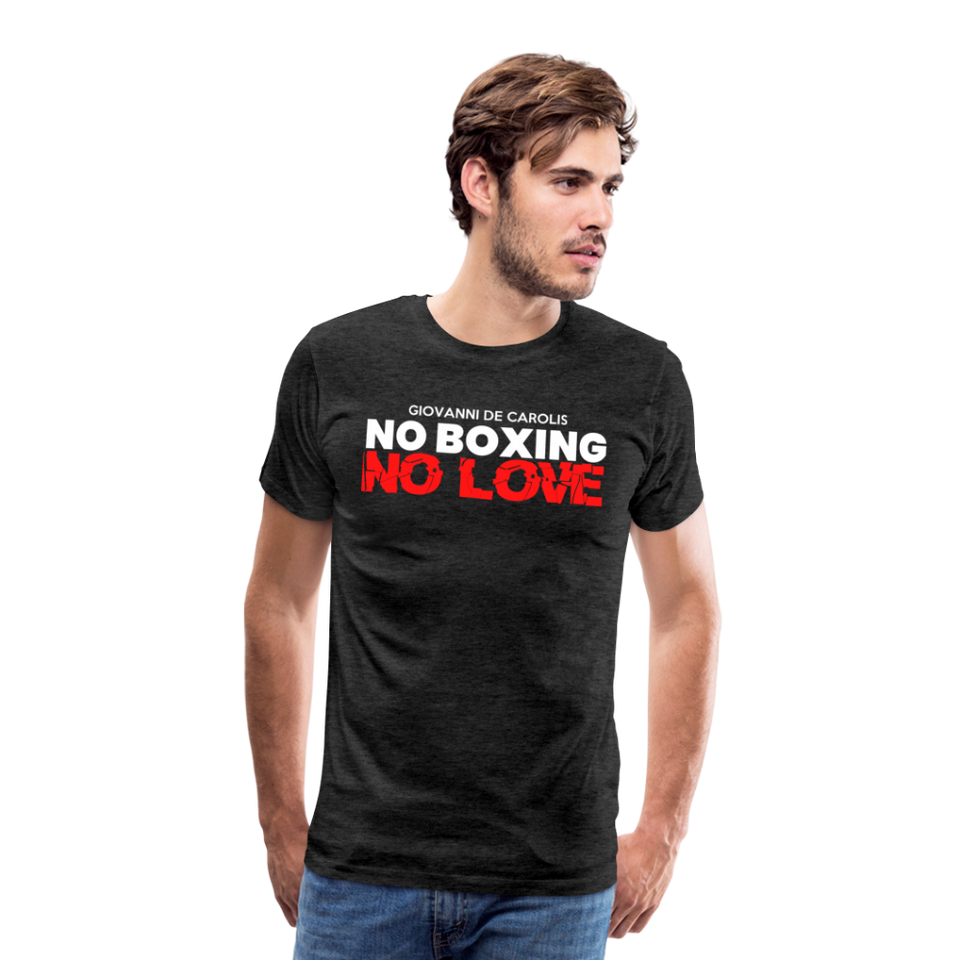 Maglietta No Boxing No love - charcoal grey