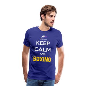 Maglietta Keep Calm and Boxing y - royal blue