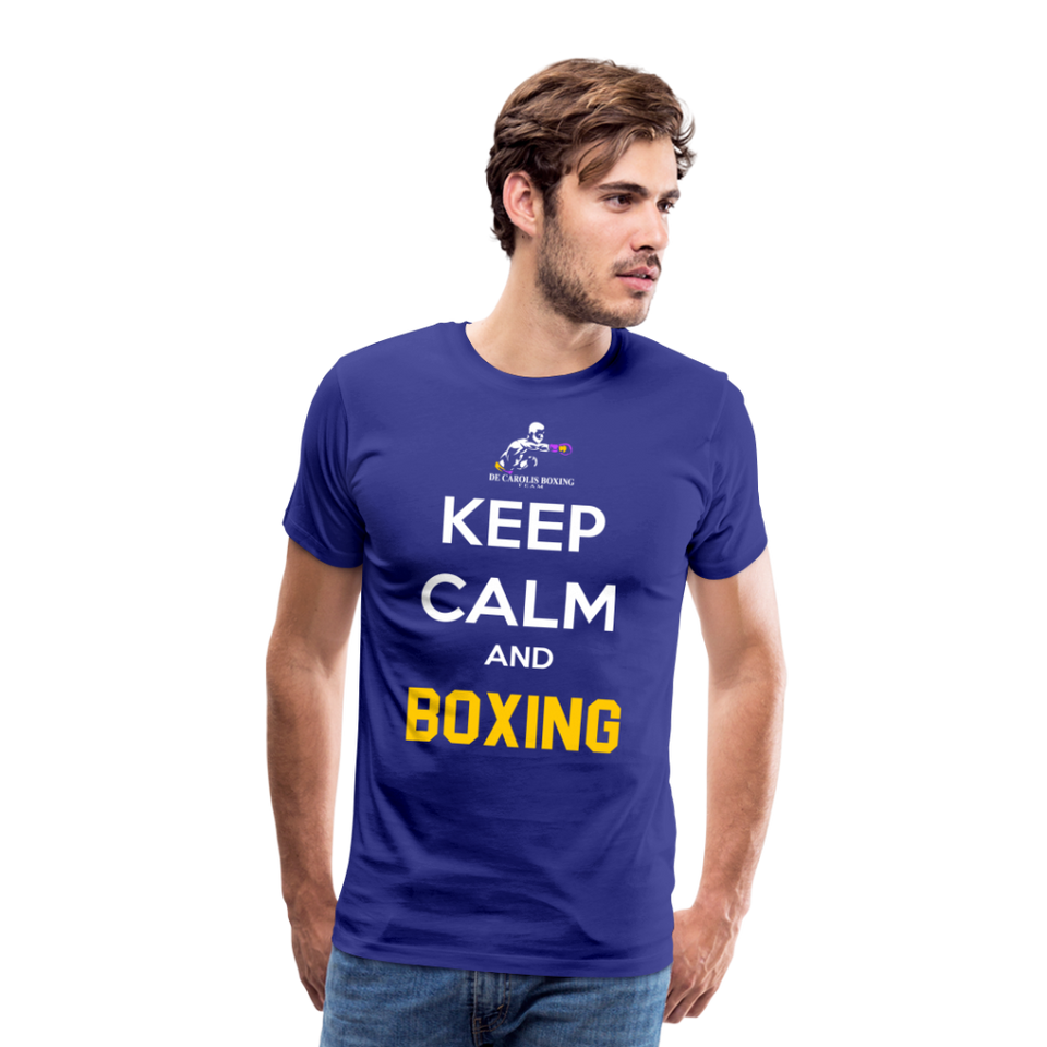 Maglietta Keep Calm and Boxing y - royal blue