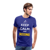 Maglietta Keep Calm and Boxing y - royal blue