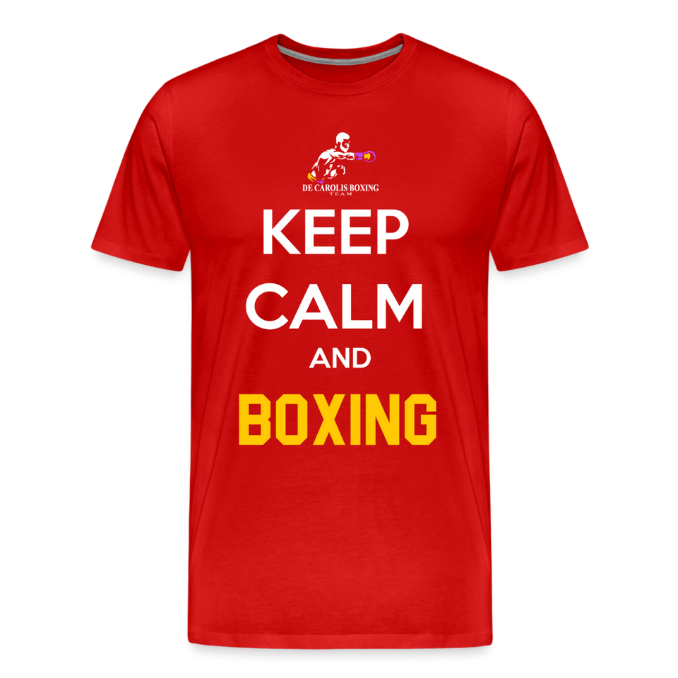 Maglietta Keep Calm and Boxing y - red